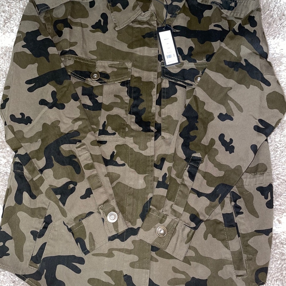 Romeo & Juliet Camo Embroidered Dragon Jacket